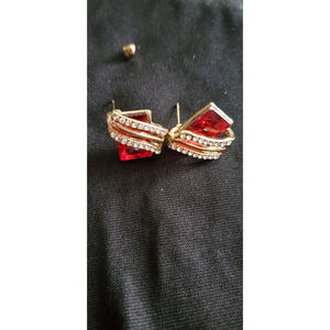 Women's Red & Gold Earrings